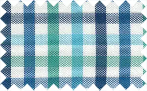 Midnight Blue/Light Blue/Teal Green/White 2Ply Checks, 2Ply 100% Cotton