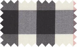 Chantilly Pink/Black/White stretchable wide Checks, 60% cotton/40% polyester - Fabric is very elastic on one side, other side is not stretchable.