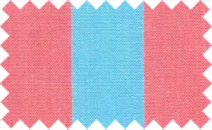 Coral Pink/Light Sky Blue Wide Stripes, 100% Cotton