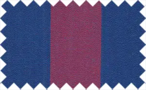 Egyptian Blue/Cardinal Wide Linen Stripes, 100% Linen