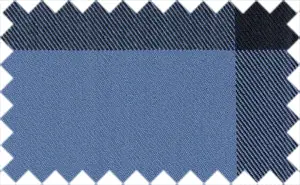 Polo Blue/Black/White Plaids, Cotton/Polyester Blends