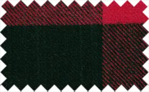 Fire Engine Red/Black Checks, 100% Cotton Flannel Checks