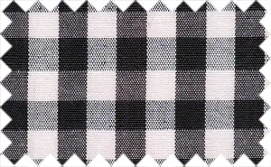 Black/White Checks, Cotton/Polyester Blends