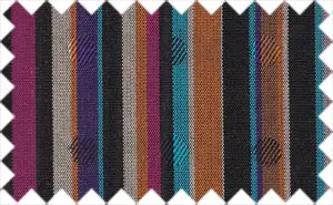 Multi Colored Textured Stripes, 100% Cotton Medium Violet Red,Royal Purple,Tahiti Gold,French Lilac,Cerulean,Swiss Coffee,Black