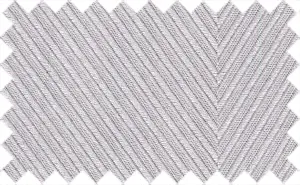 Light Gray/White 2Ply Wide Herringbone, 2Ply 100% Cotton - The repeating pattern is almost 8cm wide.