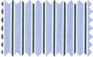 Cornflower Blue/Black/White Stripes, 100% Cotton