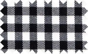 Black/White Checks, 100% Cotton