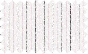 Classic Rose Pink/Black/White Textured Stripes, 100% Cotton