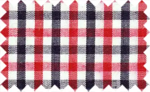 Milano Red/Black/White Checks, 100% Cotton
