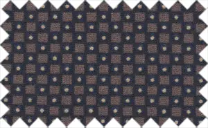 Brown Derby/Midnight blue Stretchable Printed Patterns, 100% Polyester - Soft feel - Non iron