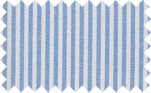 Polo Blue/White 2Ply Pinpoint Stripes, 100% 2Ply Cotton