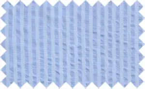Sky Blue Searsucker Stripes, Cotton/Polyester Blends