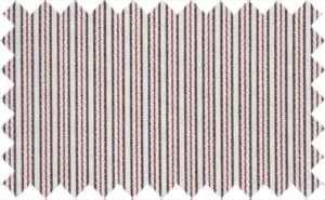 Tosca Red/Black/Snow White Stripes, 65% Cotton/35% Polyester