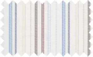 Ferra Brown/Comet Blue/Steel Blue/White Wide Stripes, 80% Cotton/20% Polyester