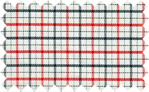 Venetian Red/Black/White Checks, 100% Cotton