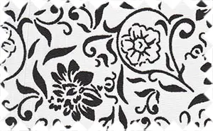 Black/White Printed Pattern, 100% Polyester