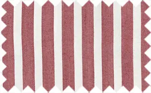 Coral tree red/white stripes, Linen/Cotton blend with a very soft feel.