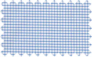 Mariner Blue/White checks, 100% stretchable polyester with soft feel