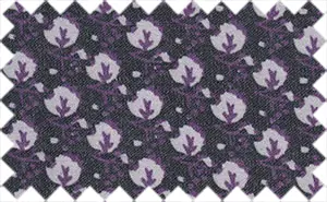 Mulled Wine/Black Cotton Pattern, 100% Polyester