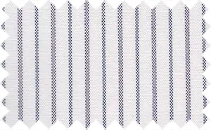 Black/Purple Blue/White Dull Pinpoint Stripes, 100% Cotton - 2Ply Dull Colored Pinpoint Fabric