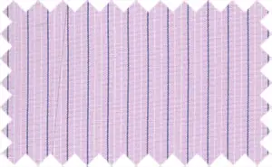 Indigo/White stripes over fog violet, 65% cotton/35% polyester
