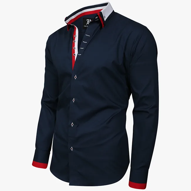 Men's Italian Style Triple Collar Regular Fit Formal Shirt