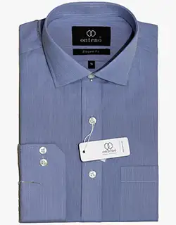 BL01, Blue Shambray Dress Shirt Blue Shambray Dress Shirt