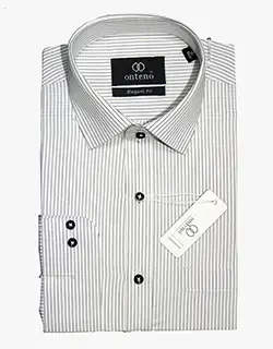 p009, White shirt with black striped