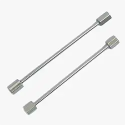 P019, Hexagonal Silver collar pin bar Hexagonal Silver tie pin bar