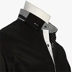 1004, Men's Italian Style Black Button Down Formal Shirt Men's Italian Style Black Button Down Formal Shirt