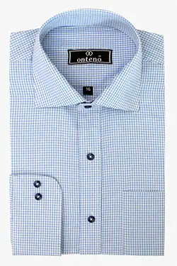 51-EF-281570, White / Sky Blue Tiny Checks White / Sky Blue Tiny Checks