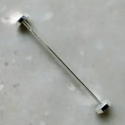 color: Silver hex nut shaped collar pin bar