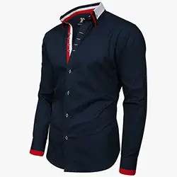 10160, Men's Italian Style Triple Collar Regular Fit Formal Shirt Men's Italian Style Triple Collar Regular Fit Formal Shirt