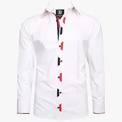 10176, Men's Italian Style White Regular Fit Formal Shirt Men's Italian Style White Regular Fit Formal Shirt
